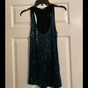 Charlotte Russe flowy sequined tank top